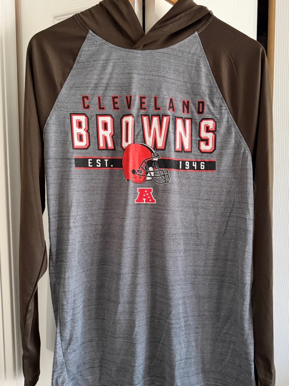 NFL Gray and Brown Cleveland Browns Apparel Hooded Activewear